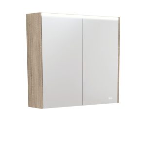 750 LED Mirror Cabinet with Scandi Oak Side Panels PSC750S-LED
