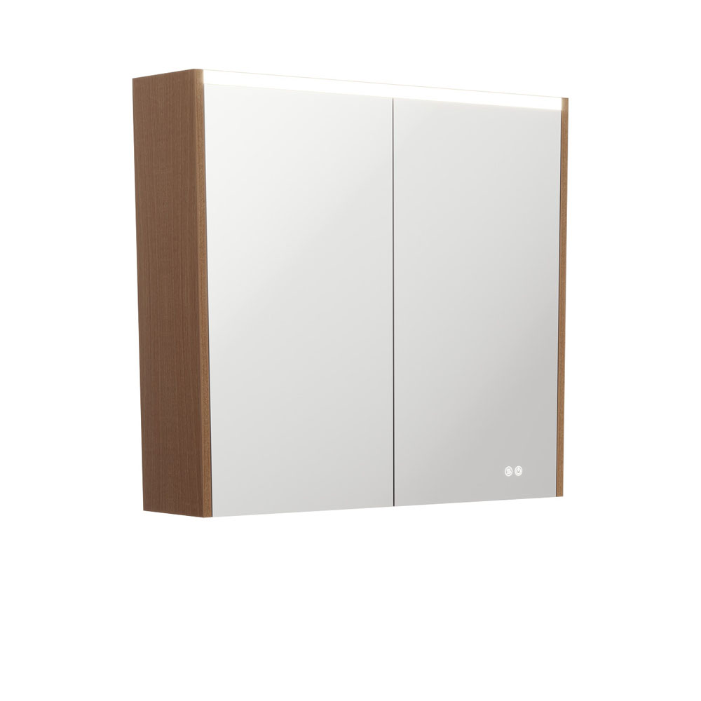 750 LED Mirror Cabinet with Walnut Side Panels PSC750WA-LED