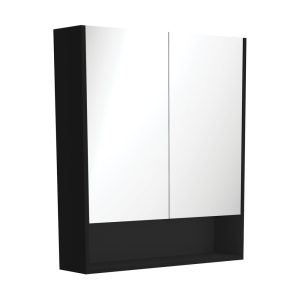 750 Mirror Cabinet with Display Shelf, Satin Black PSC750SB