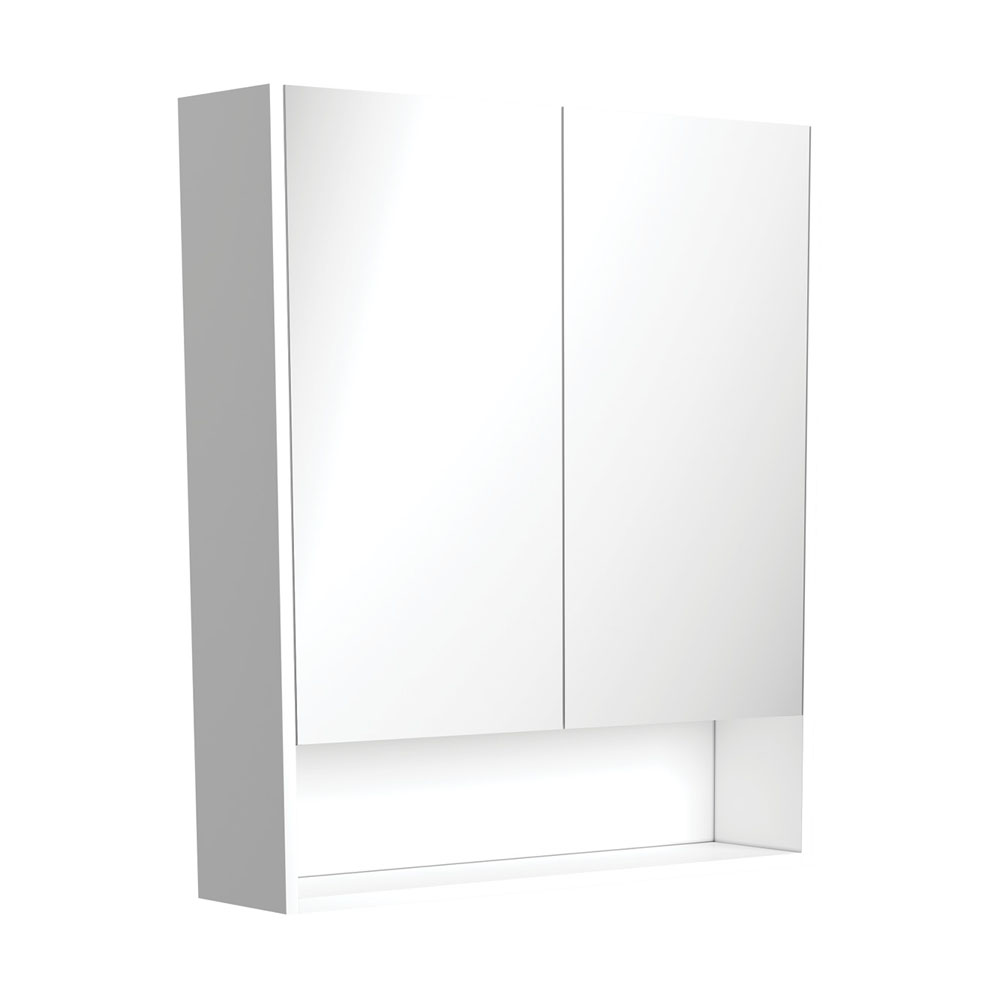 750 Mirror Cabinet with Display Shelf, Satin White PSC750SMW