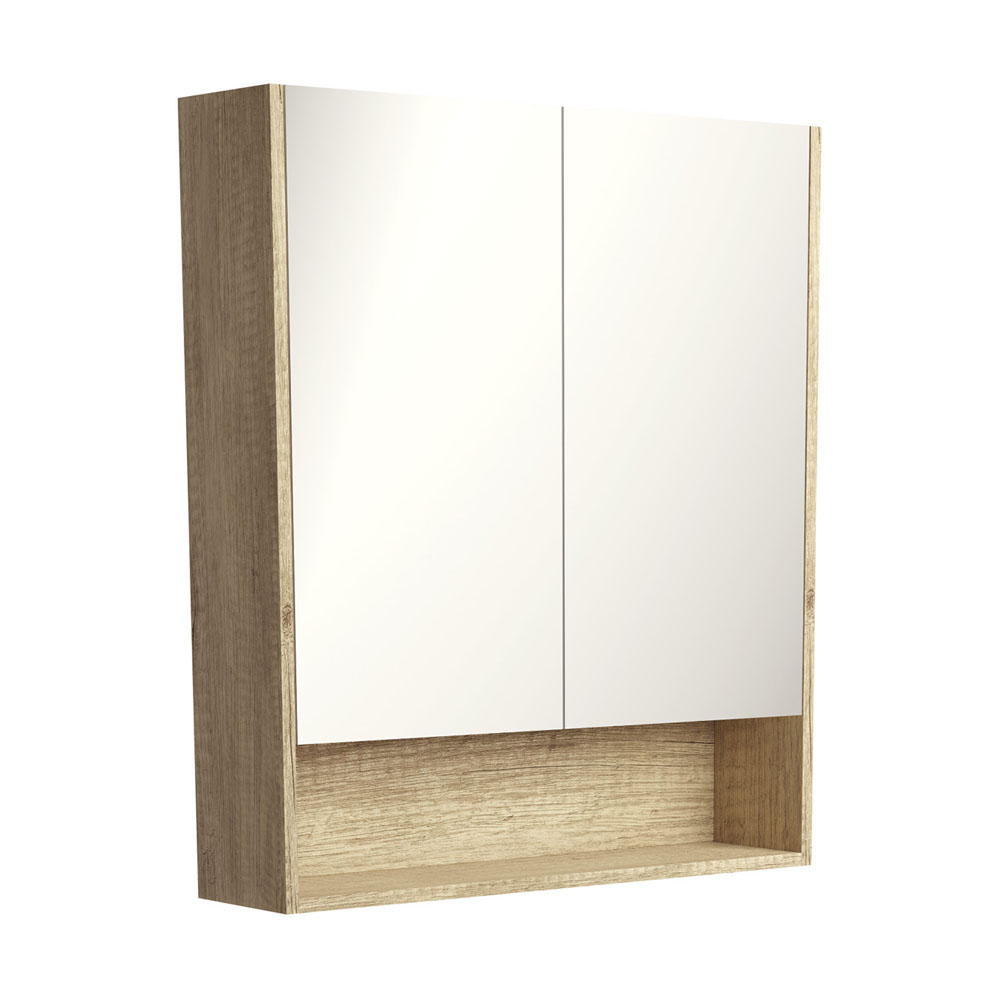 750 Mirror Cabinet with Display Shelf, Scandi Oak PSC750SS