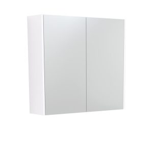 750 Mirror Cabinet with Gloss White Side Panels PSC750W