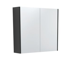 750 Mirror Cabinet with Satin Black Side Panels PSC750B