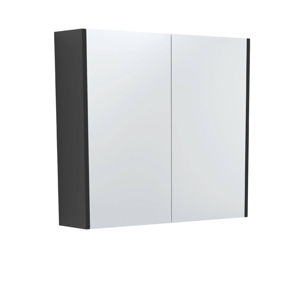 750 Mirror Cabinet with Satin Black Side Panels PSC750B