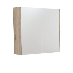 750 Mirror Cabinet with Scandi Oak Side Panels PSC750S
