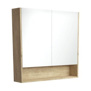 900 Mirror Cabinet with Display Shelf, Scandi Oak PSC900SS