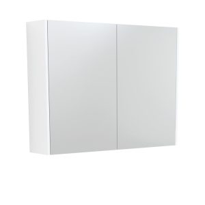 900 Mirror Cabinet with Satin White Side Panels PSC900MW