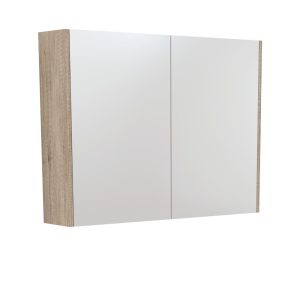 900 Mirror Cabinet with Scandi Oak Side Panels PSC900S