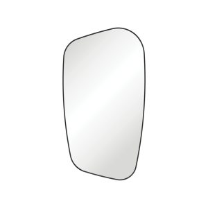 Capriccio Matte Black Asymmetrical Framed Mirror FMCA65120B