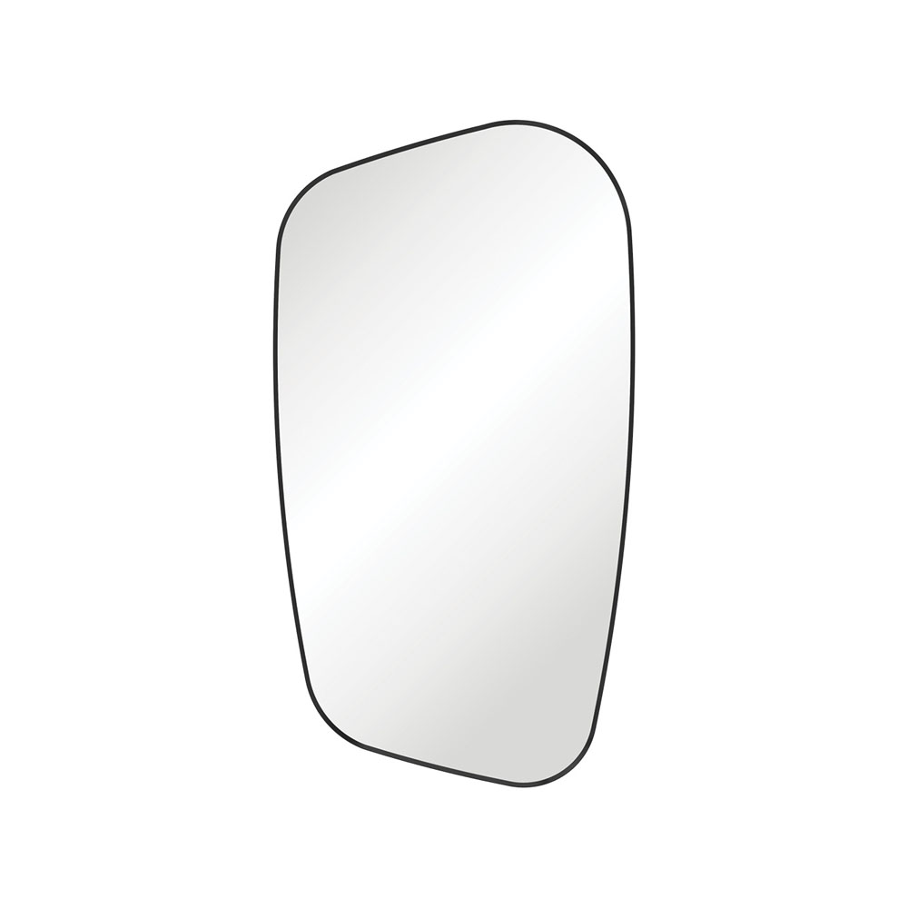 Capriccio Matte Black Asymmetrical Framed Mirror FMCA65120B