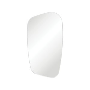 Capriccio Matte White Asymmetrical Framed Mirror FMCA65120W