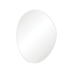 Pebble Matte White Asymmetrical Framed Mirror, 900 x 1200mm FMPA90120W
