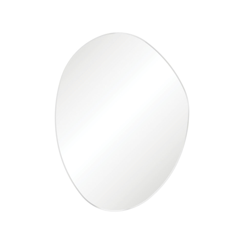 Pebble Matte White Asymmetrical Framed Mirror, 900 x 1200mm FMPA90120W
