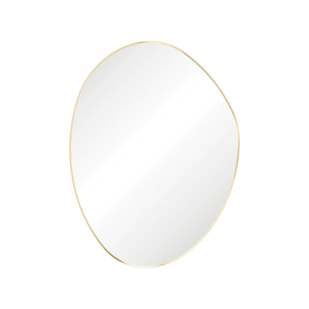 Pebble Urban Brass Asymmetrical Framed Mirror, 900 x 1200mm FMPA90120UB