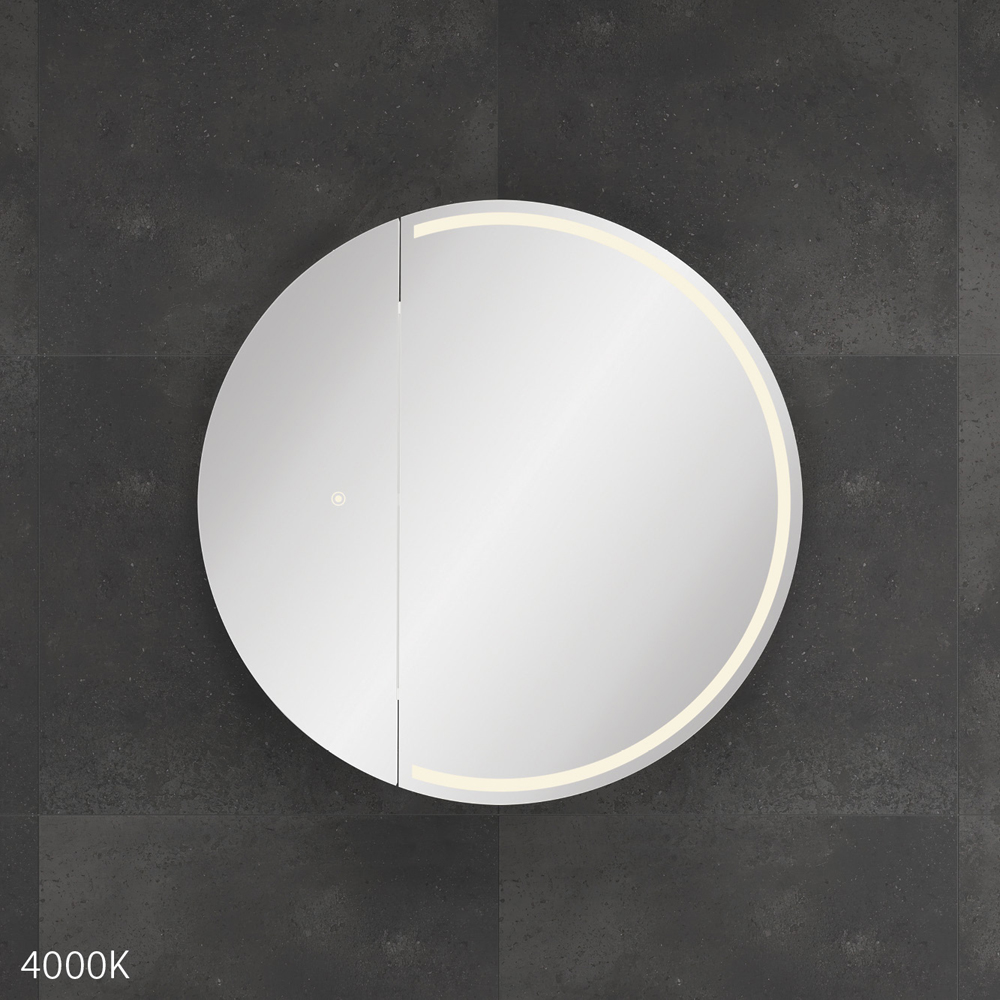 Round Split LED Mirror Cabinet PSH750R-LED-S - Image 8