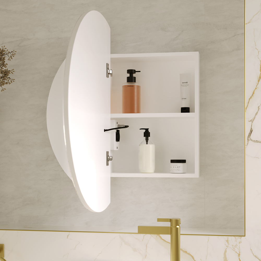 Round Split LED Mirror Cabinet PSH750R-LED-S - Image 4