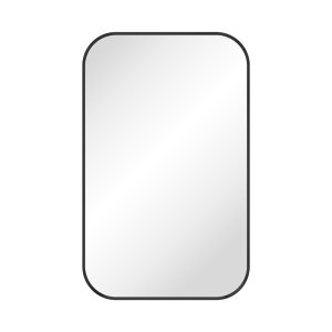 Tono Matte Black Soft Square Framed Mirror, 500 x 800mm FMSS5080B