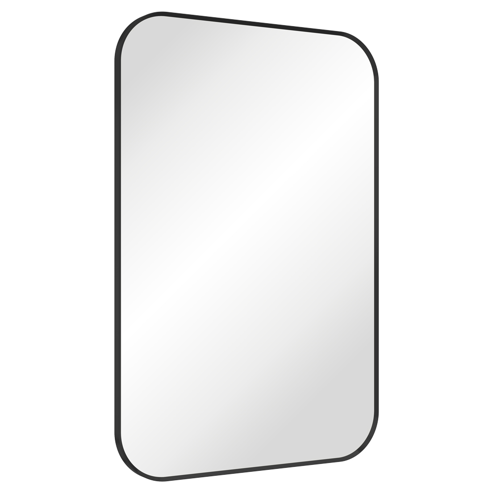 Tono Matte Black Soft Square Framed Mirror, 600 x 900mm FMSS6090B - Image 2