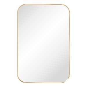 Tono Urban Brass Soft Square Framed Mirror, 600 x 900mm FMSS6090UB