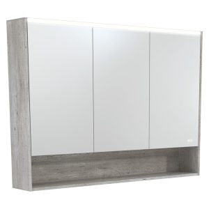 1200 LED Mirror Cabinet with Display Shelf, Industrial PSC1200SW-LED