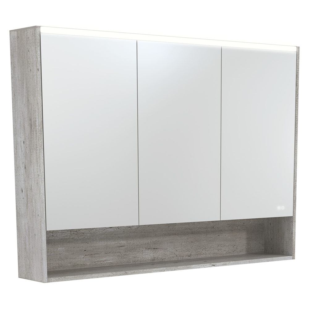 1200 LED Mirror Cabinet with Display Shelf, Industrial PSC1200SW-LED