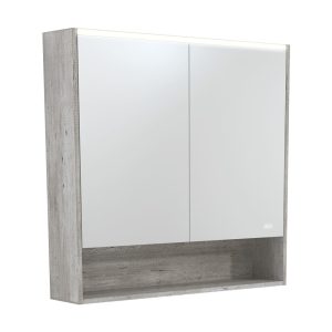 900 LED Mirror Cabinet with Display Shelf, Industrial PSC900SX-LED