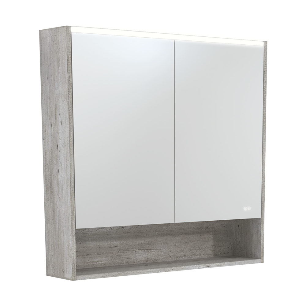 900 LED Mirror Cabinet with Display Shelf, Industrial PSC900SX-LED