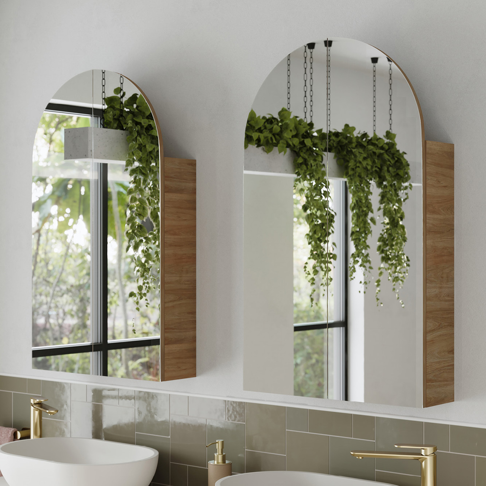 Marlowe Arch Mirror Cabinet, Two Doors, 600 x 1000mm MCA60100D2 - Image 6