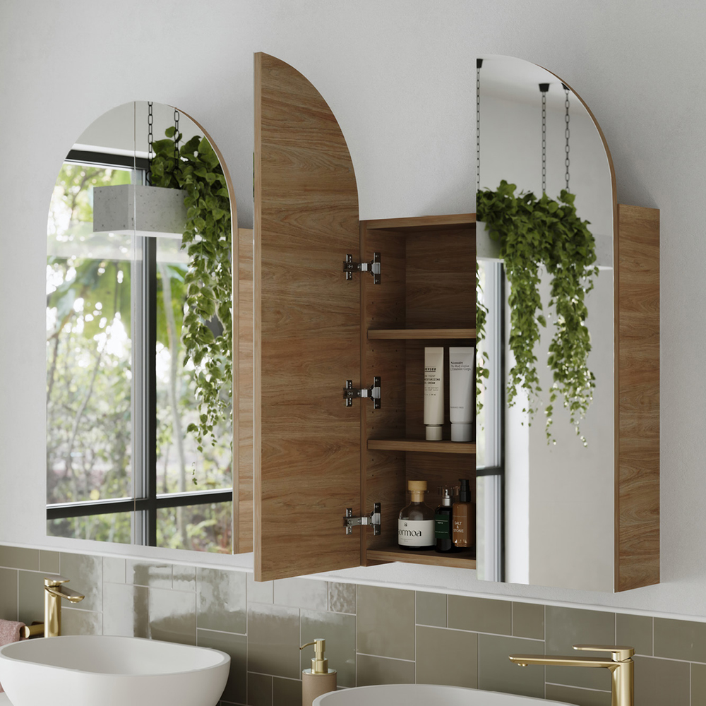 Marlowe Arch Mirror Cabinet, Two Doors, 600 x 1000mm MCA60100D2 - Image 5