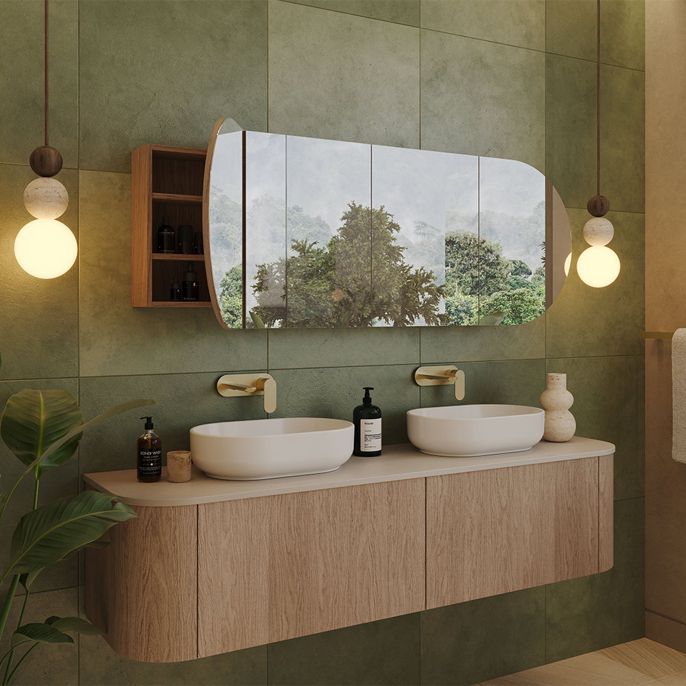 Marlowe Pill Mirror Cabinet, 1800 x 600mm MCP1800 - Image 3