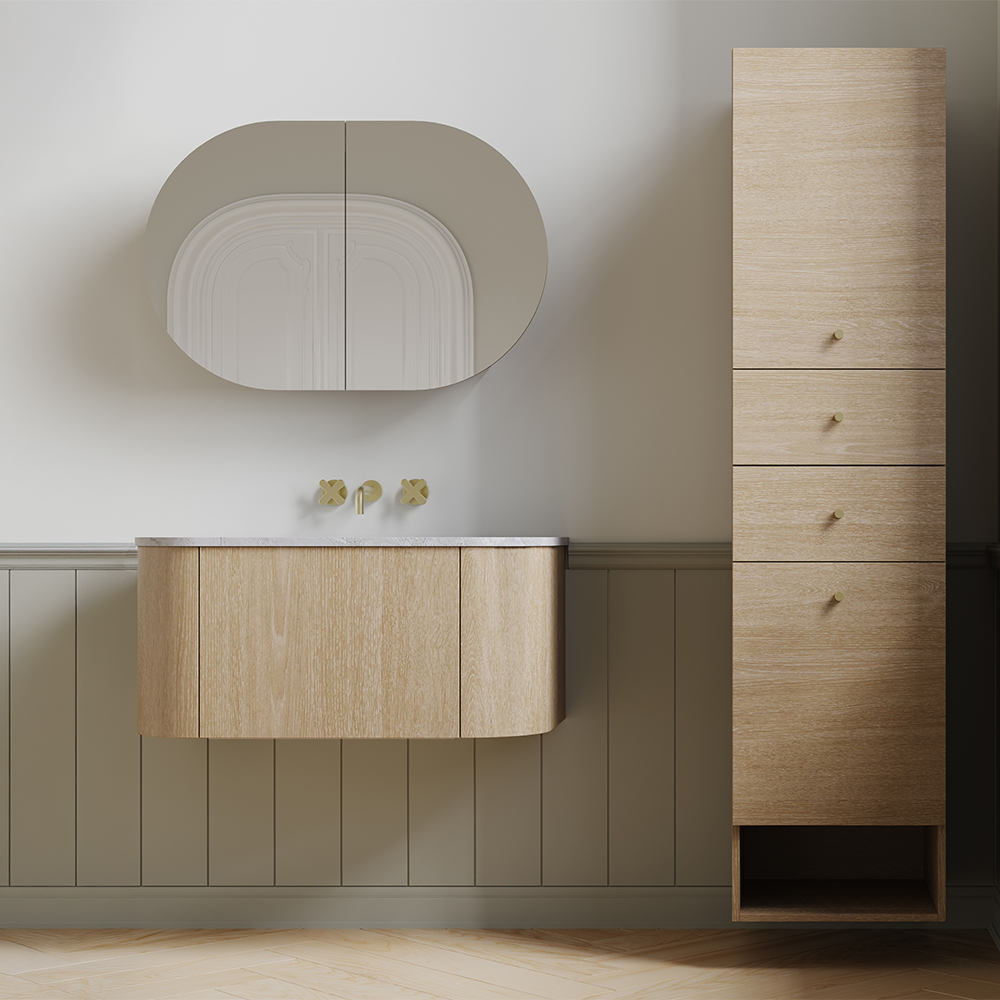 Marlowe Pill Mirror Cabinet, 900 x 600mm MCP90 - Image 3