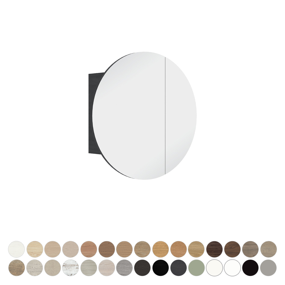 Marlowe Round Mirror Cabinet, 600 x 600mm MCR60D2