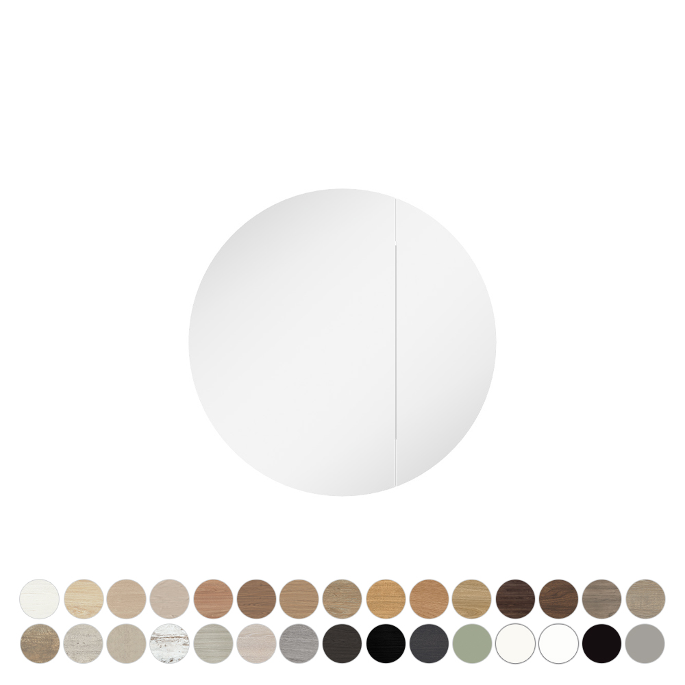 Marlowe Round Mirror Cabinet, 800 x 800mm MCR80D2 - Image 2
