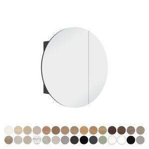 Marlowe Round Mirror Cabinet, 800 x 800mm MCR80D2